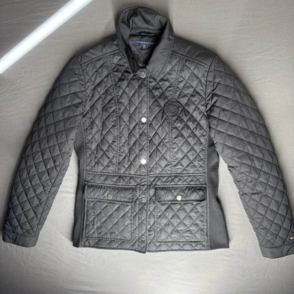 Tommy Hilfiger Ladies' Quilted Jacket - Black‎ XS